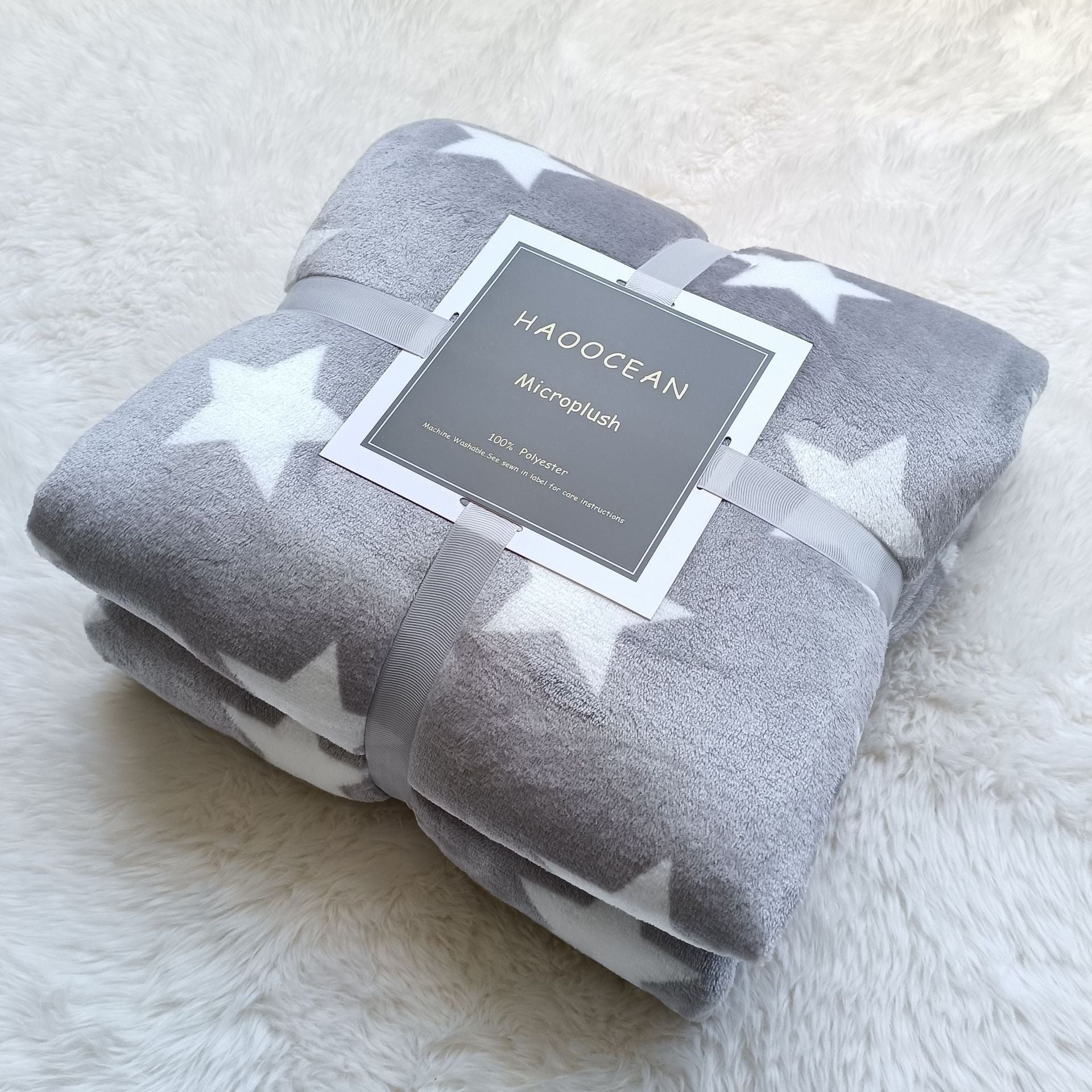 Blanket Nap Comforter Coral Velvet - Star design