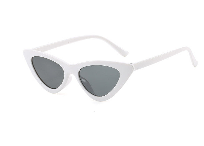Cat Eye Triangular Sunglasses Unisex – White