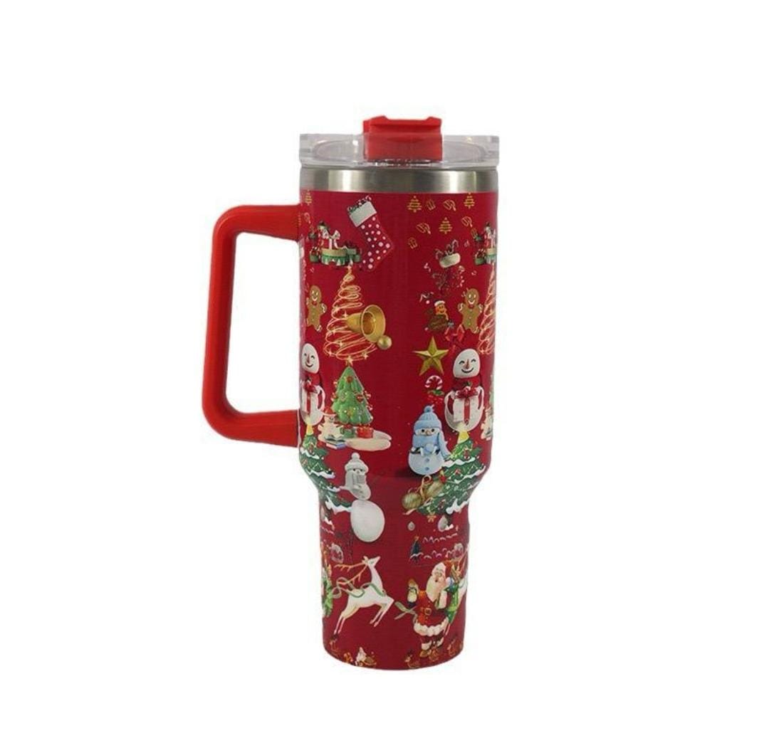 40Oz Travel Tumbler: Christmas Themed