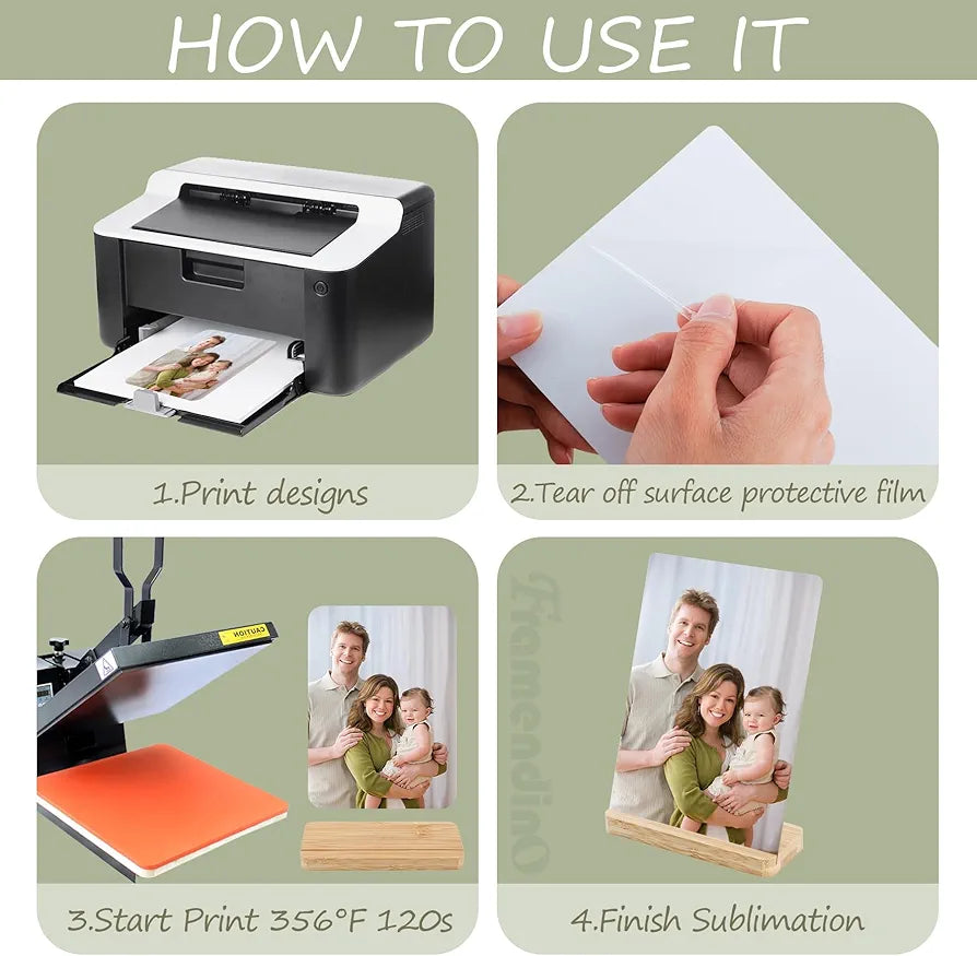 A5 Display Sign & Base Set Sublimation & Personalization Made Easy