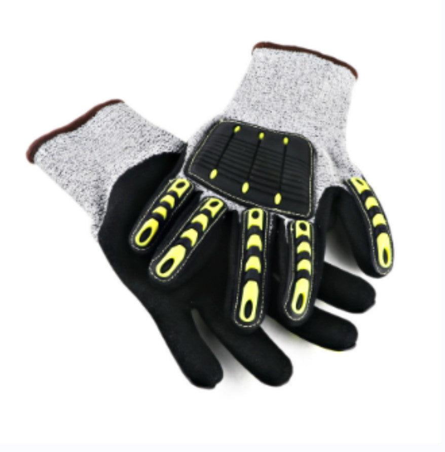 Anti-Cutting Wear Protective Gloves – TPR Rubber Impact Protection