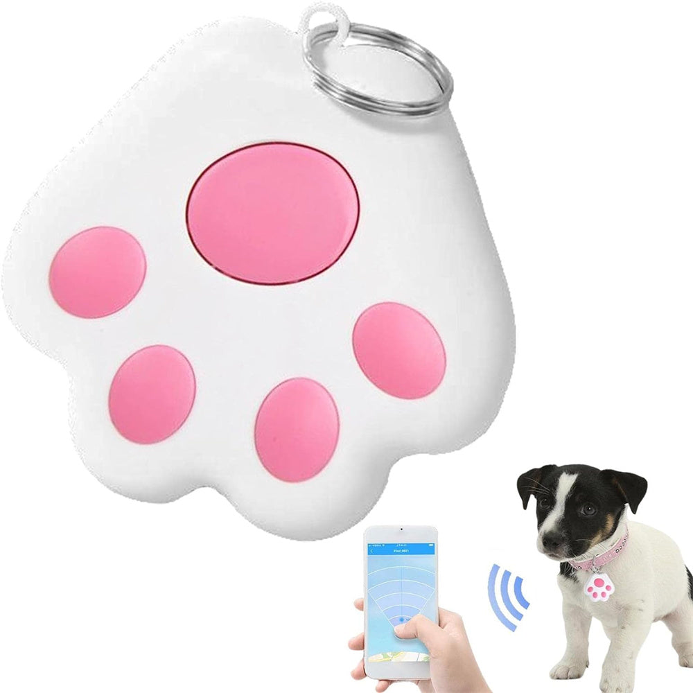 Pink Paw Mini Bluetooth Smart Tracker – Anti-Lost Alarm for Keys