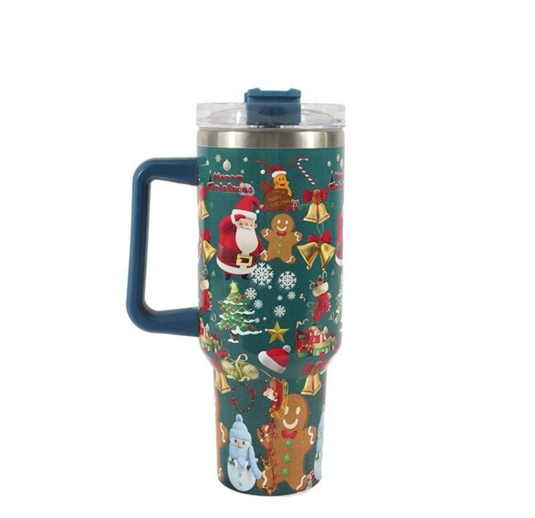 40Oz Travel Tumbler: Christmas Themed