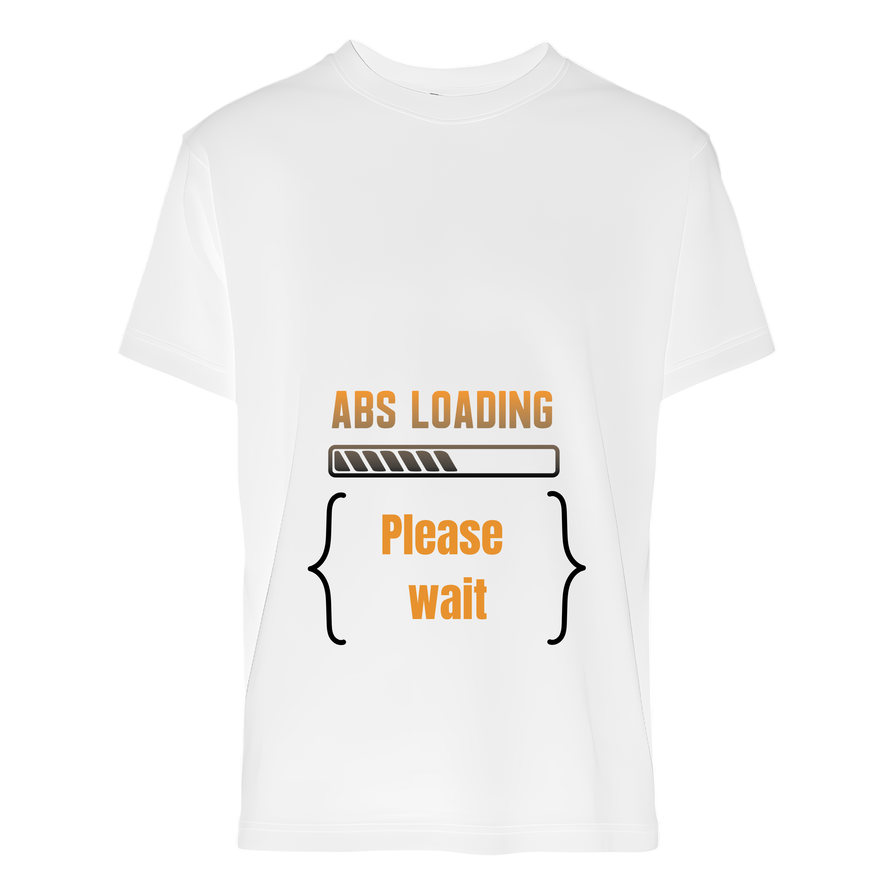 "Abs Loading" - Humorous T-shirt - White - Lifestyle Gifting