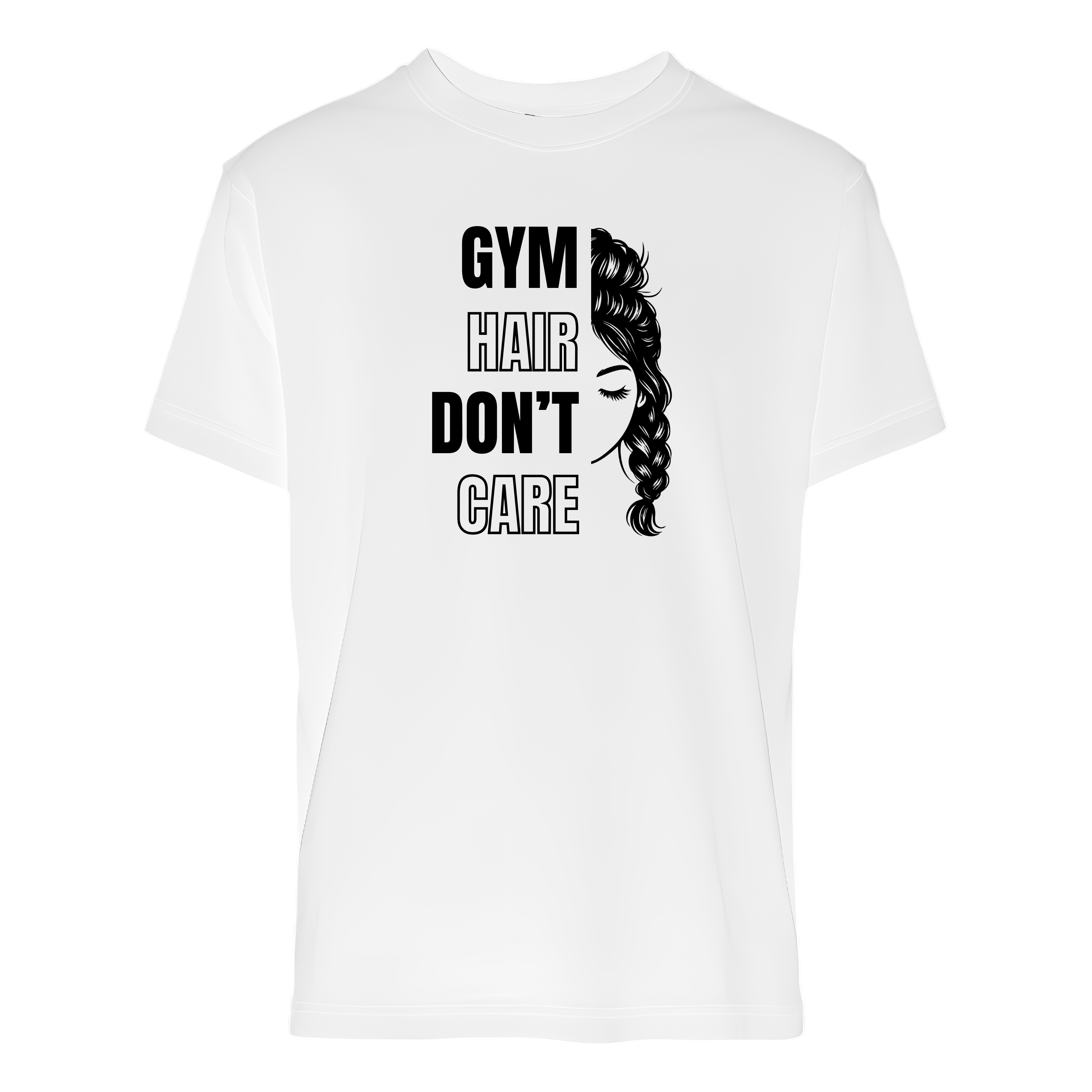"Gym Hair" - Humorous T-shirt - White - Lifestyle Gifting