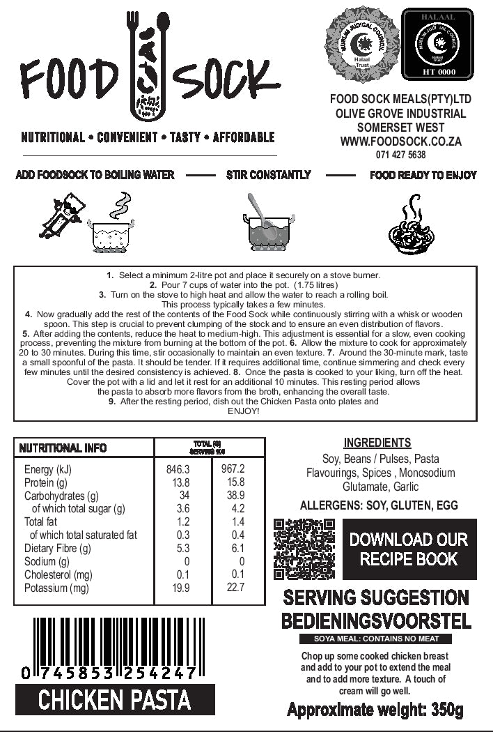 Food Sock - Chicken Pasta: Affordable Meals