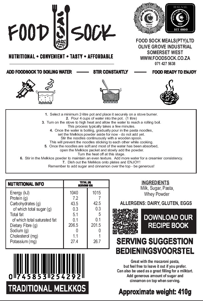 Food Sock - Melkkos: Affordable Meals