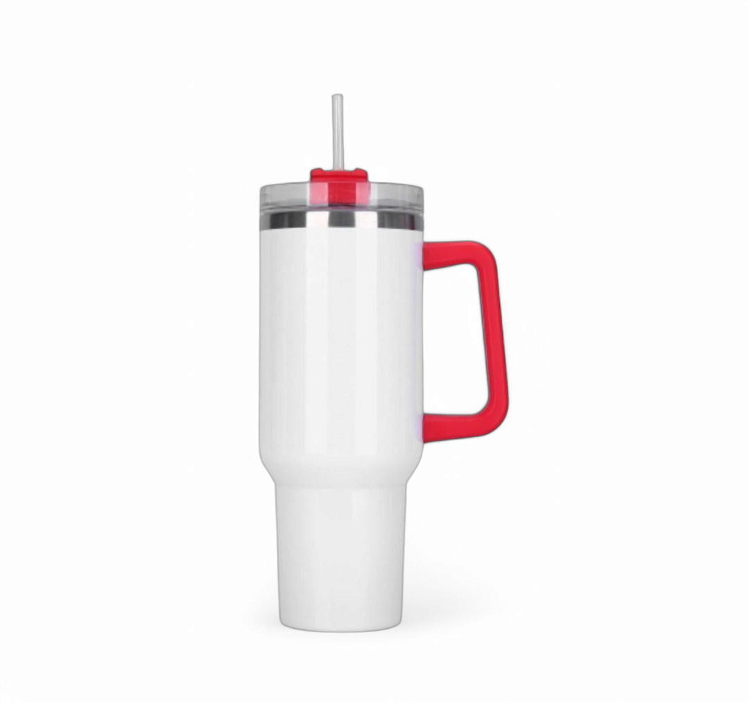 40Oz Travel Tumbler: Colour Handle: Sublimation & Personalization Made Easy
