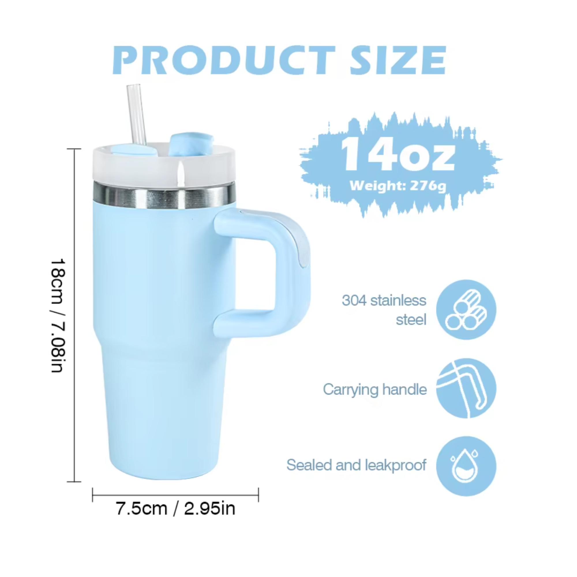 14Oz Travel Tumbler: Solid Colour: Personalization Made Easy with Vinyl