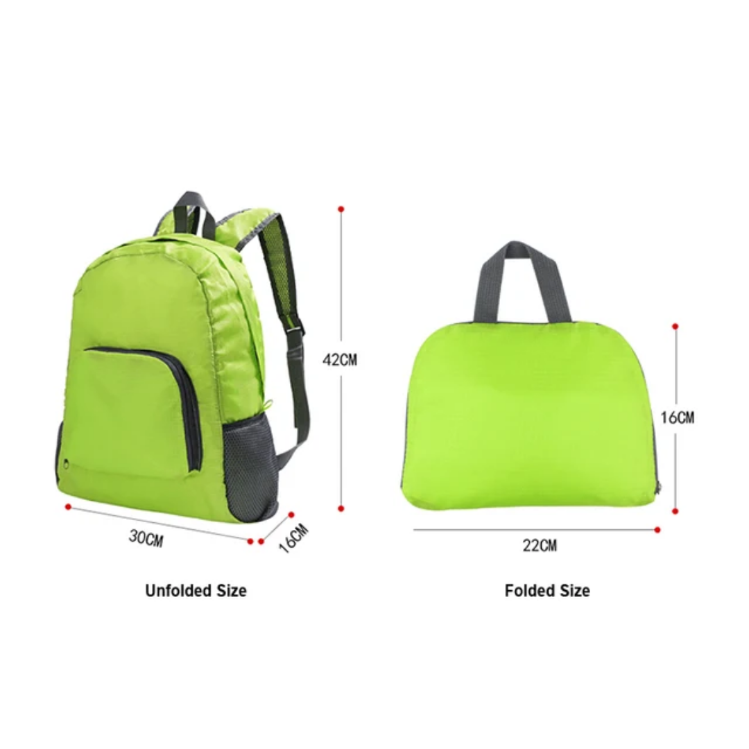 Waterproof Foldup Backpack: Personalize with DTF Application