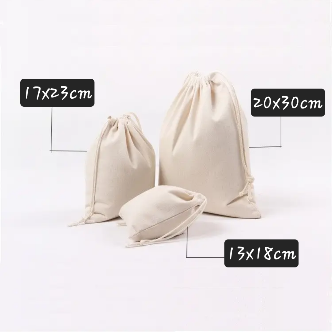 Polyester Drawstring Gift Bag - Per Pack: Personalize with DTF Application