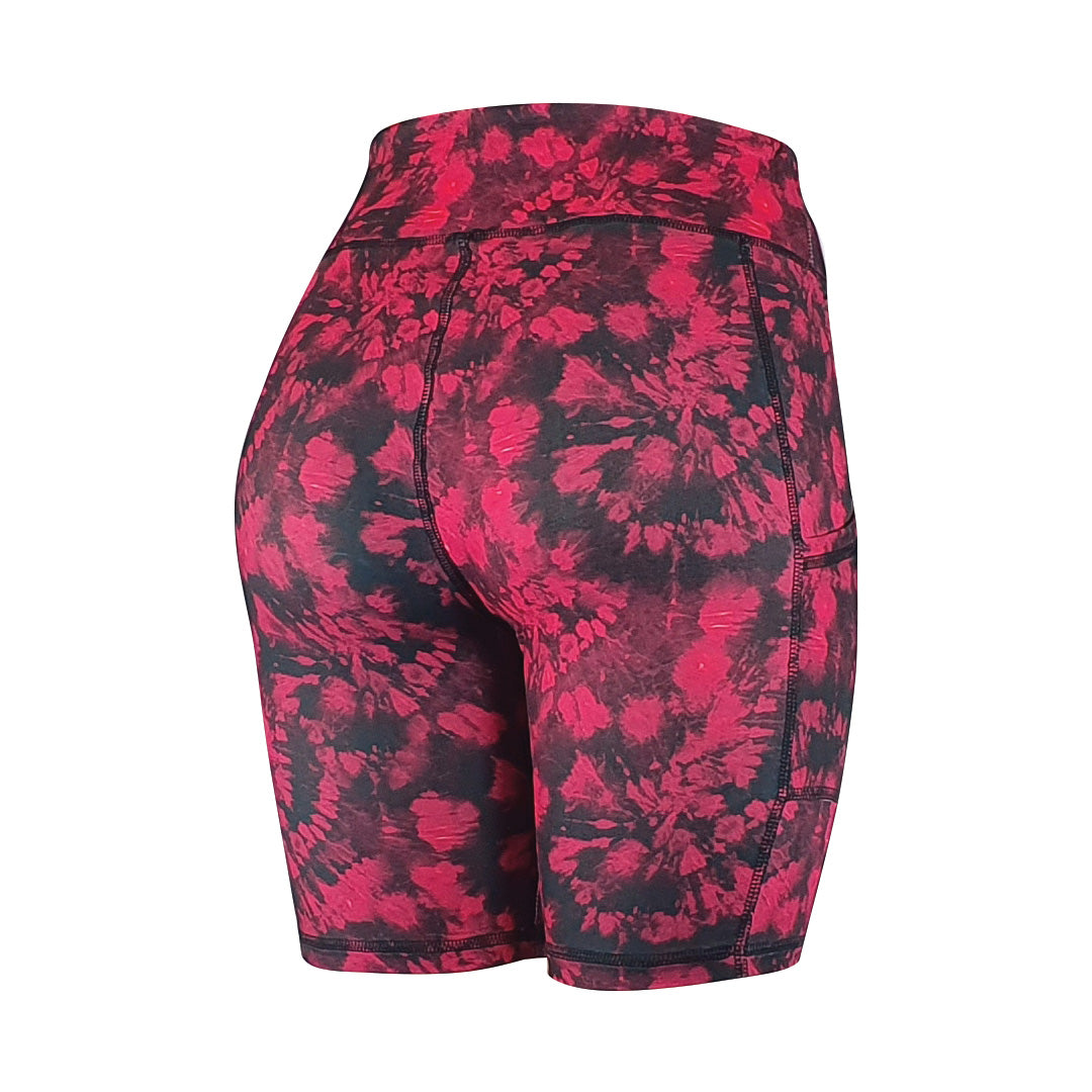 Red splash - Soft Activewear Shorts with pockets
