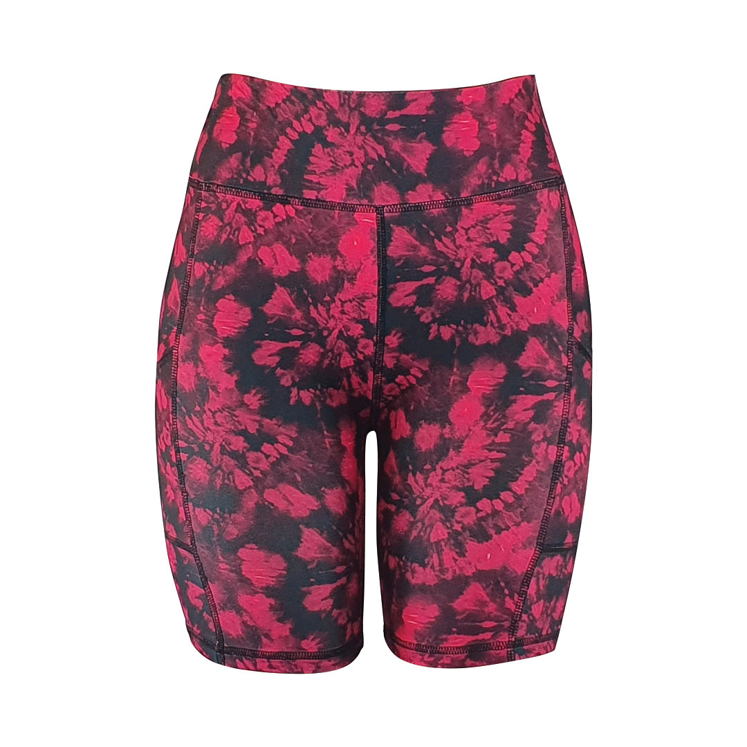Red splash - Soft Activewear Shorts with pockets