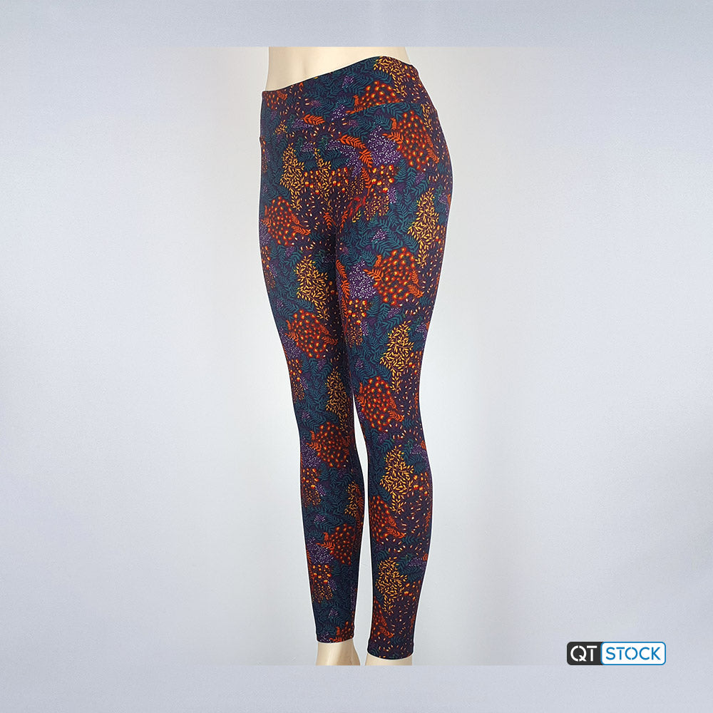 Lularoe Morgan store And Floral OS Leggings New