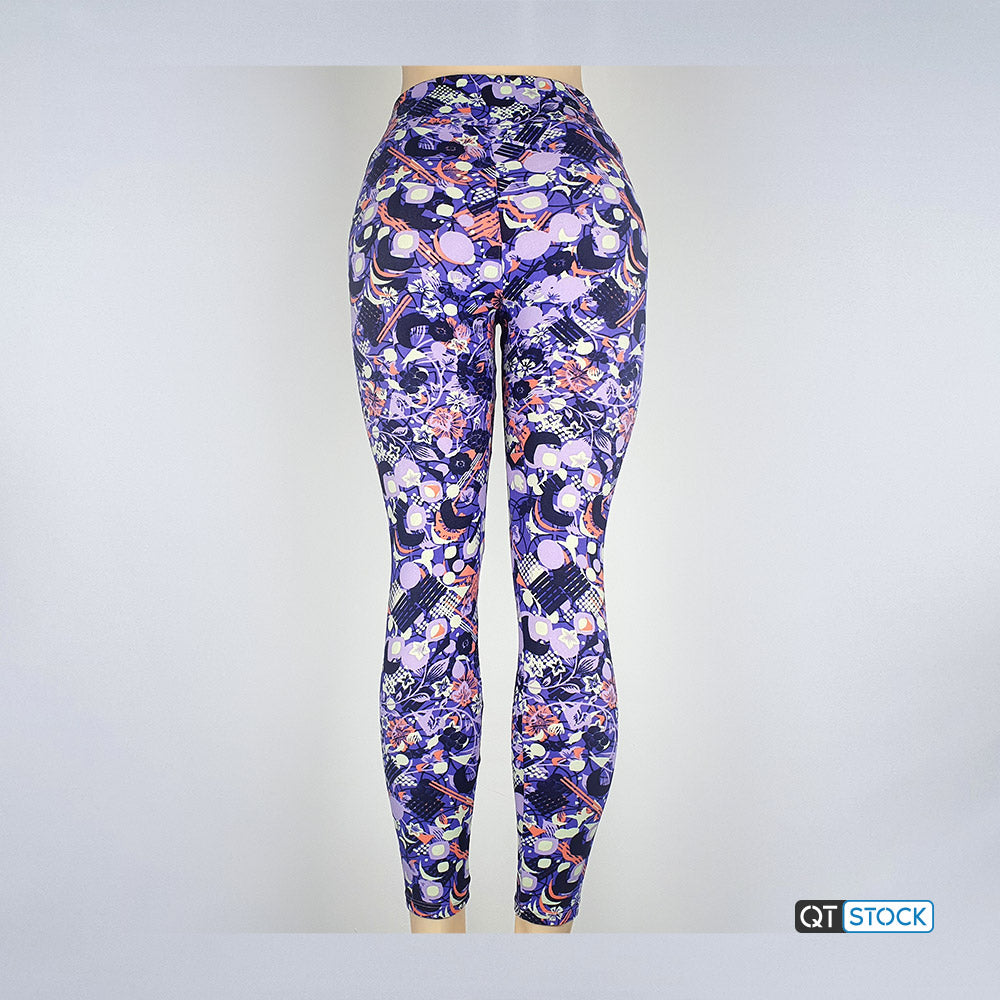 LulaRoe OS Leggings 111 Floral Geometric