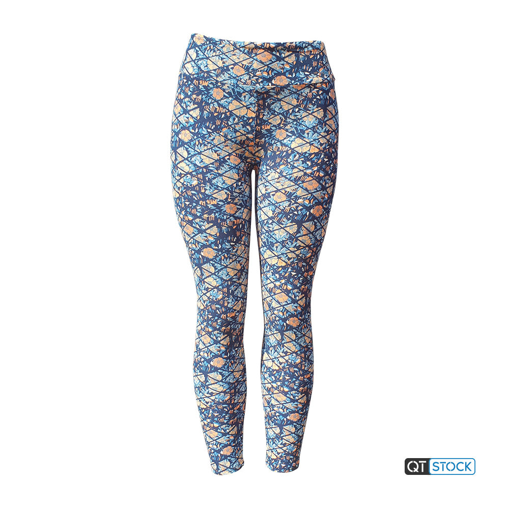 LulaRoe OS Leggings 020 Floral with diamond grid