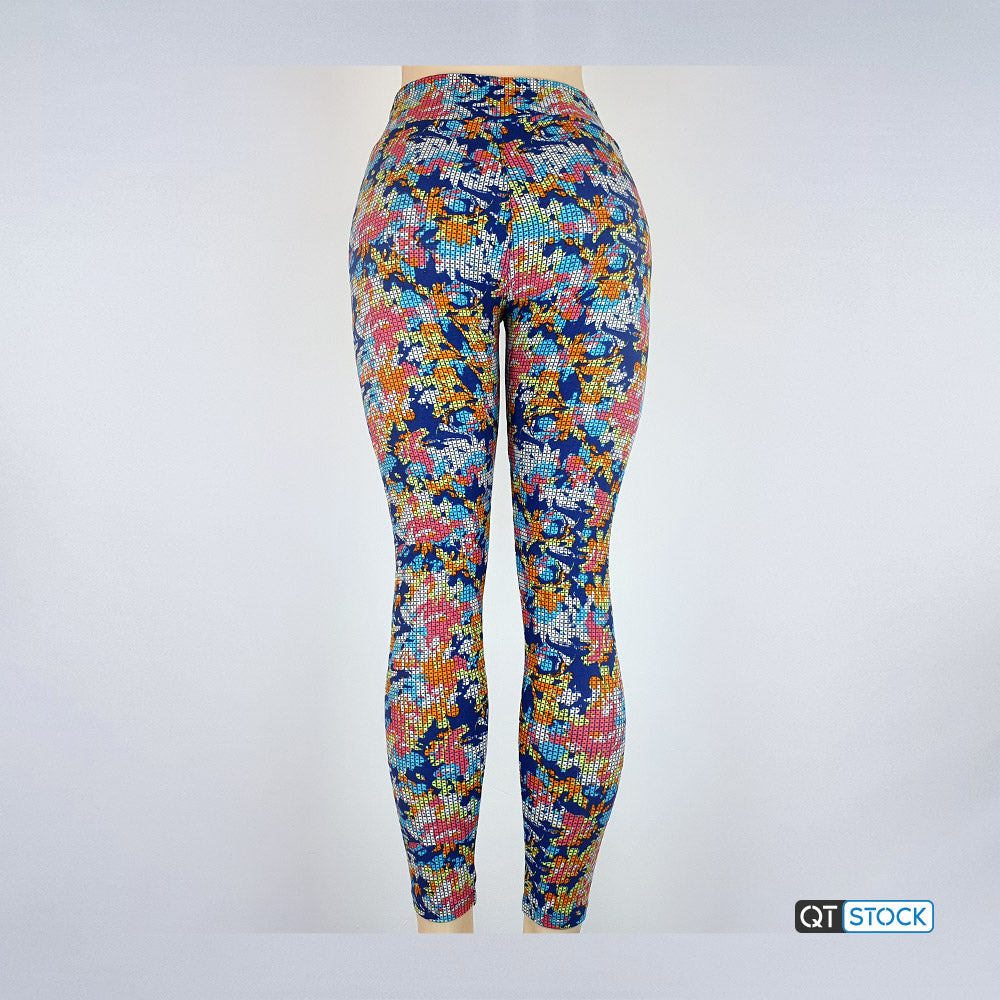 LulaRoe OS Leggings 169 Floral with grid
