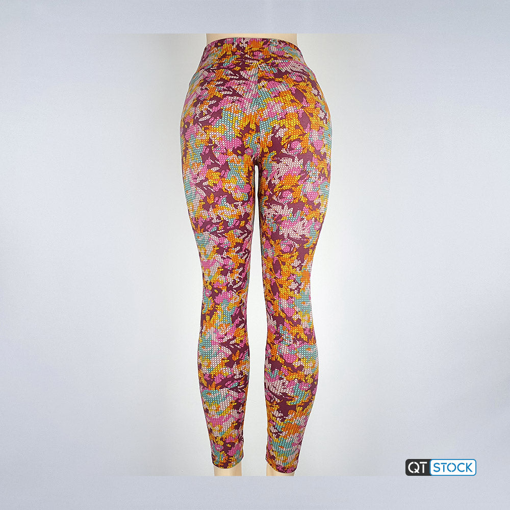 LulaRoe OS Leggings 166 Floral with Grid