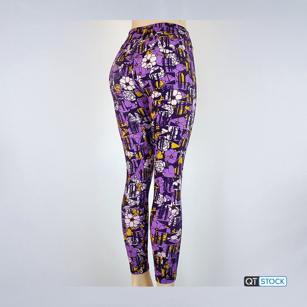 LulaRoe OS Leggings 125 Floral Geometric