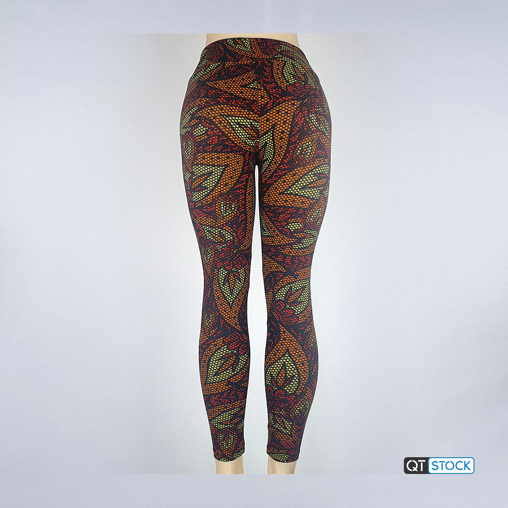 LulaRoe OS Leggings 070 Paisley Star Grid