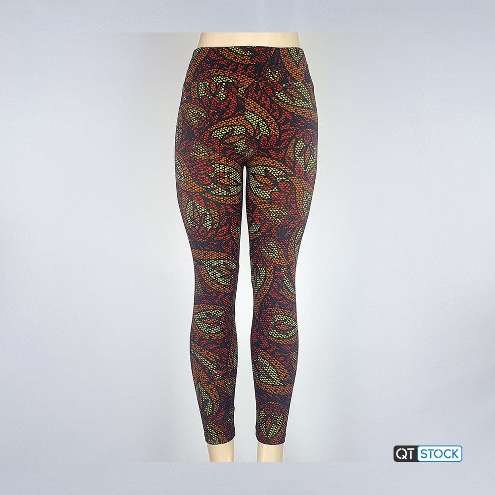 LulaRoe OS Leggings 070 Paisley Star Grid