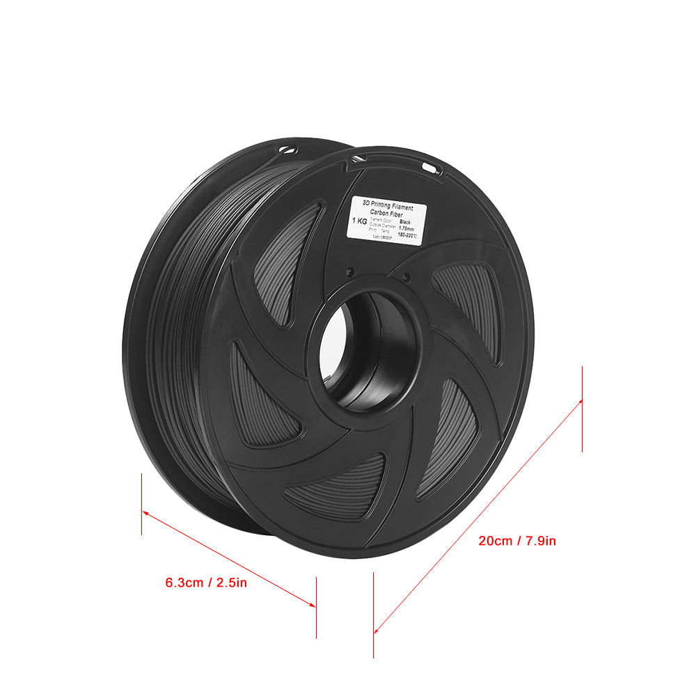 1kg Spool Carbon Fiber and PLA Filament 1.75mm diameter printing consumables for 3D Printer