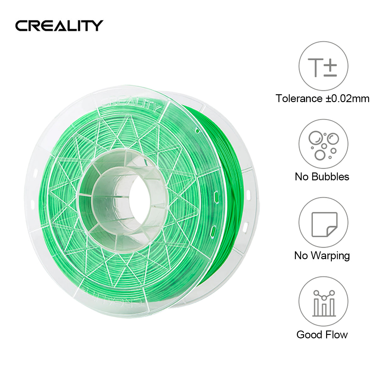 1kg Spool Creality CR-PLA Filament 1.75mm diameter printing consumables for any 3D Printer Green