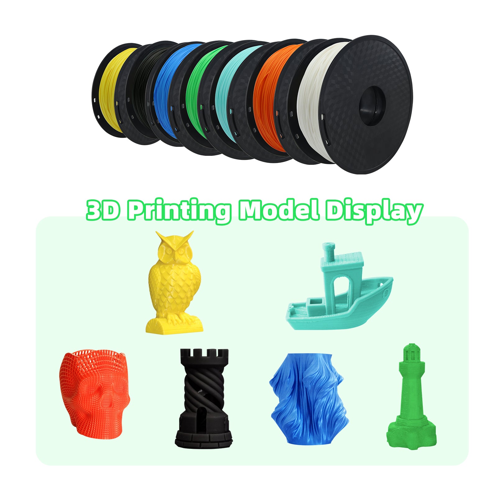 1kg Spool PLA Filament 1.75mm diameter printing consumables suitable for most FDM 3D printers Orange or Blue