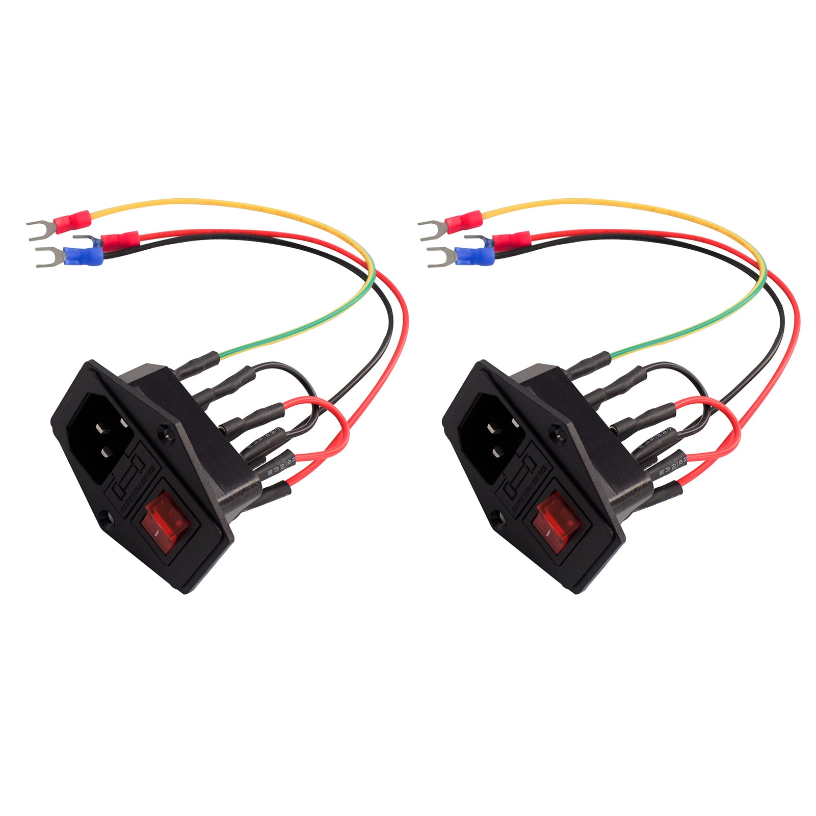 3D Printer Accessories Power Supply Switch Socket 10A 250V Rocker Switch with Fuse Cable U-Type Plug for 3D Printer