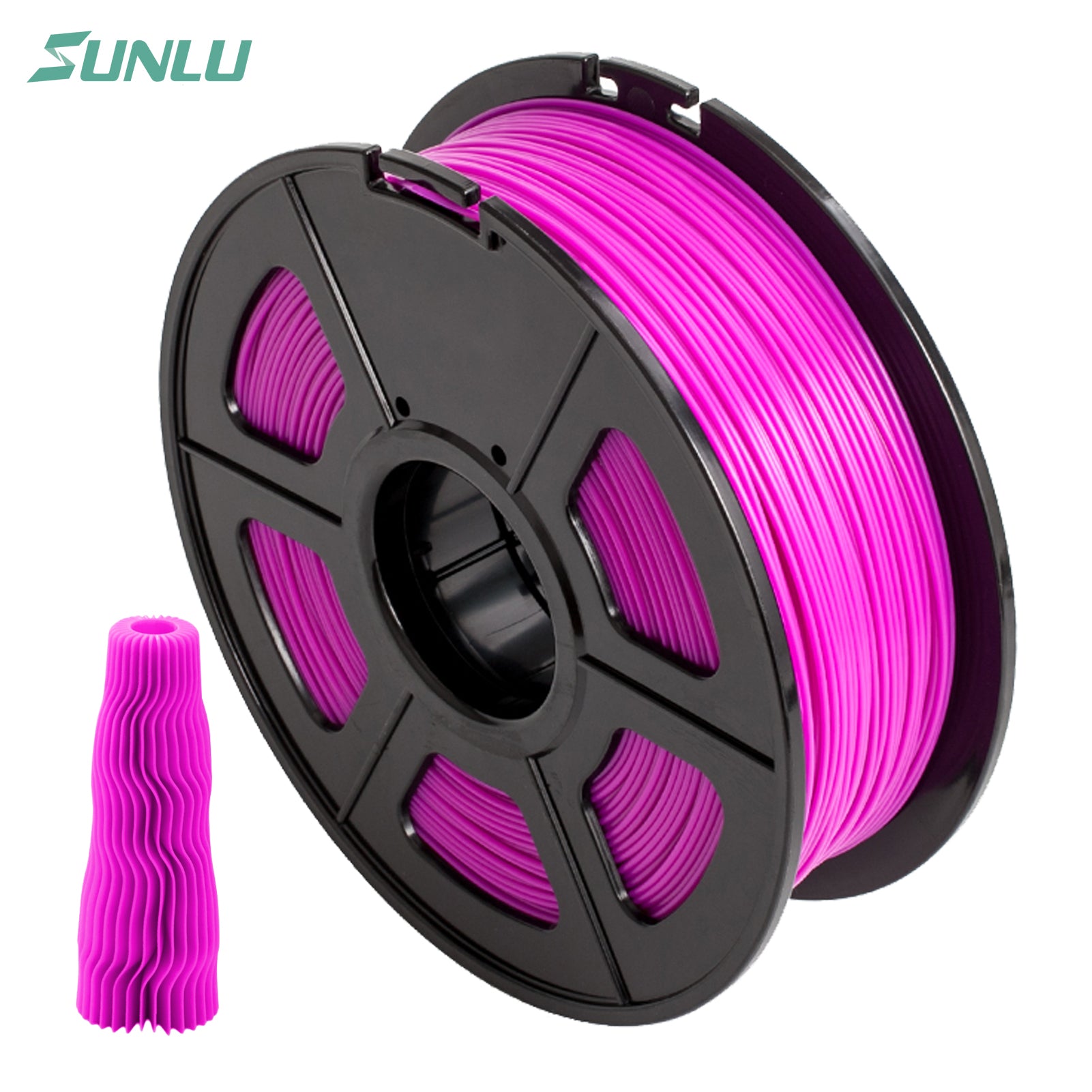 1kg Spool SUNLU PLA 3D Printer Filament 1.75mm diameter printing consumables for most FDM 3d Printers, Fuchsia or Yellow