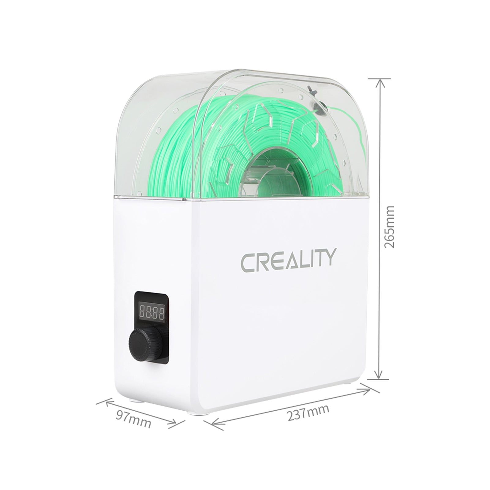 Creality 3D Printer Filament Dry Box - Printing Filament Dryer, Storage Box, Spool Holder, Time Adjustment, LCD Display, Dust-proof Moisture-proof for 1Kg Filament Printing Material Protection