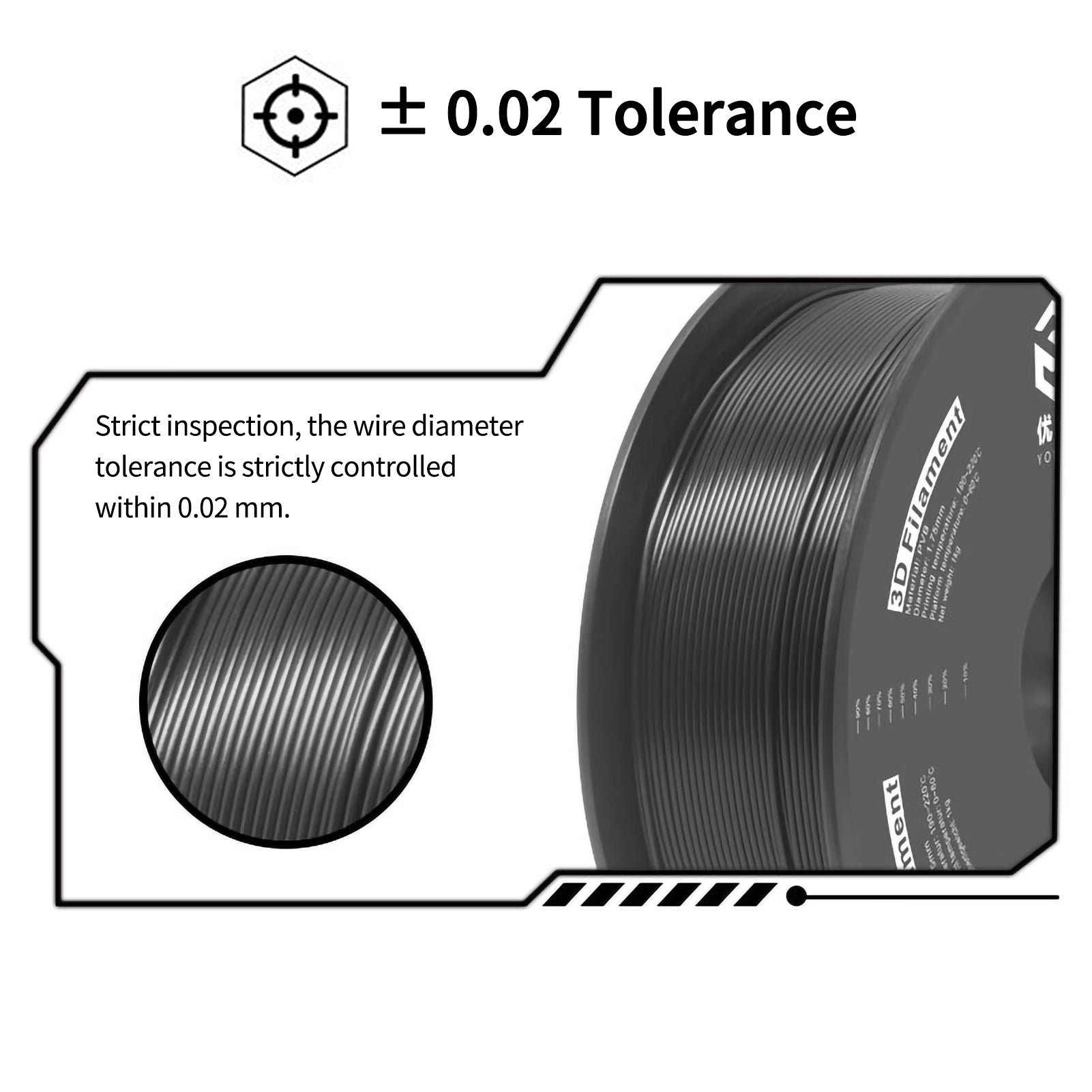 1kg Spool Creality PLA+ Filament 1.75mm diameter printing consumables for Creality 3D Printer, Suitable for most 3D printers , black