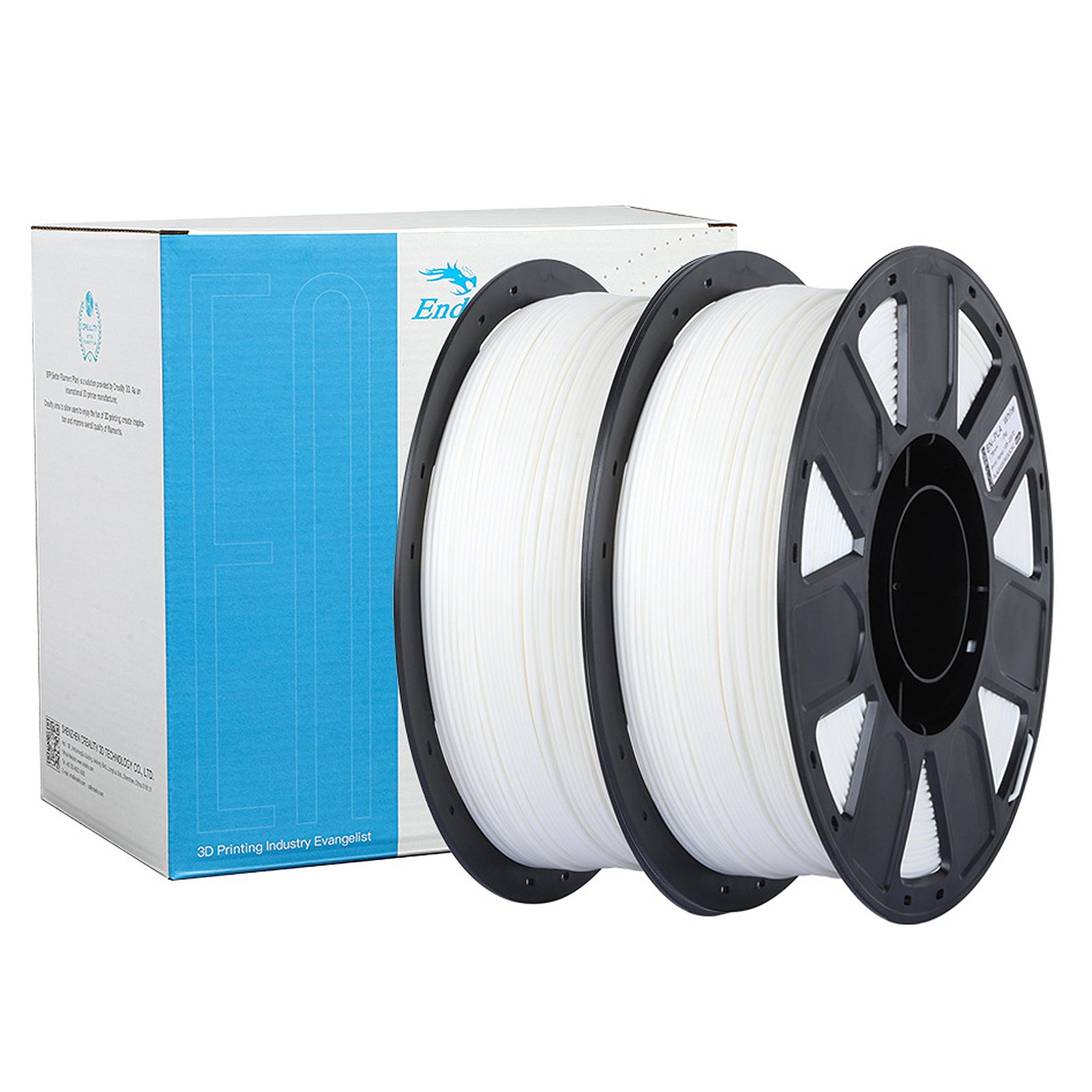 2 Pack of 1kg Spool Creality Ender-PLA Filament 1.75mm diameter printing consumables for Ender Series CR Series All FDM Creality 3D Printer black white
