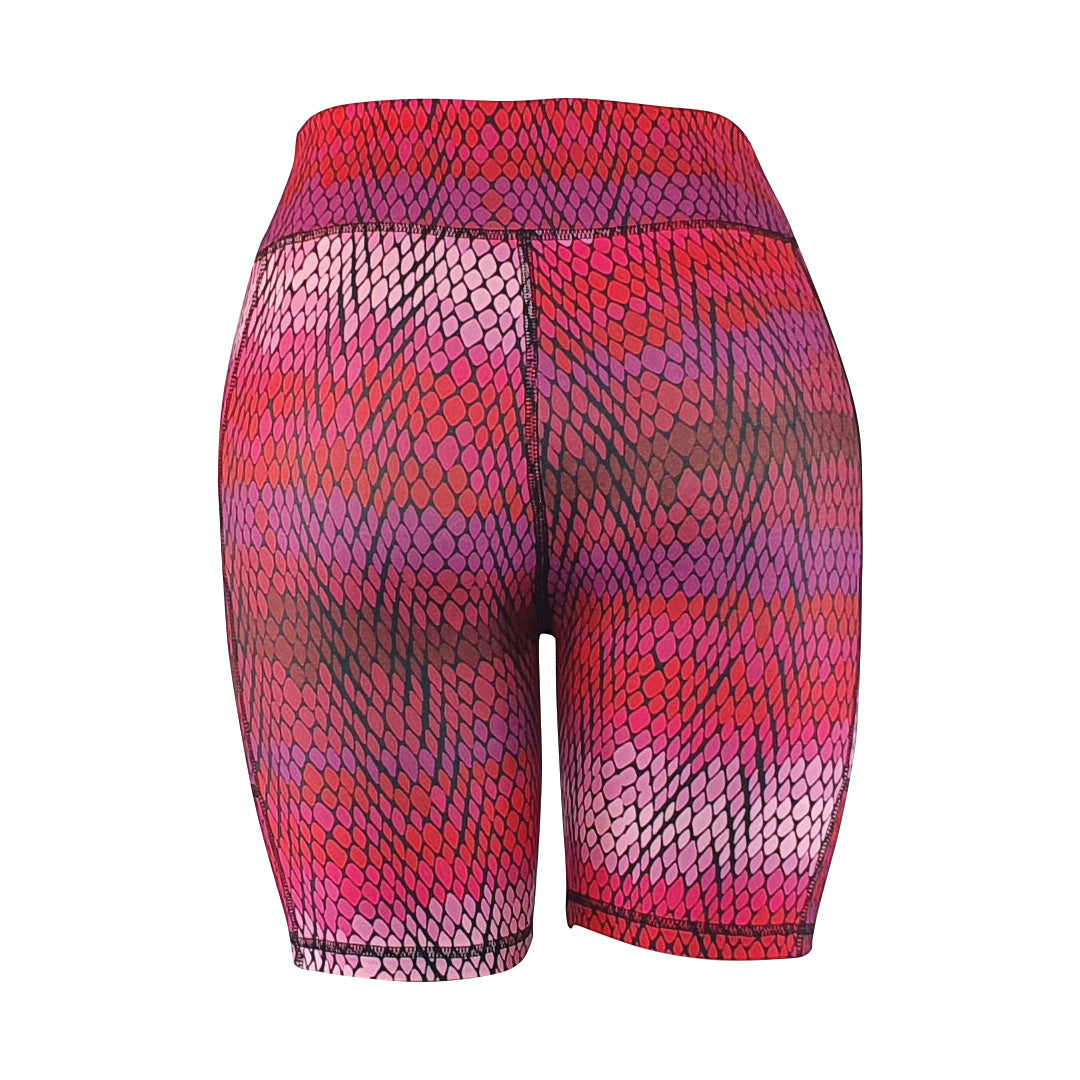 Colourful mesh print - Soft Activewear Shorts with pockets