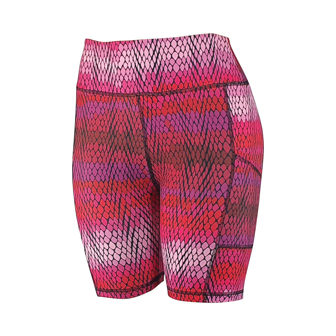 Colourful mesh print - Soft Activewear Shorts with pockets