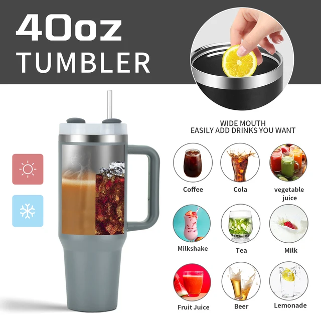 40Oz Travel Tumbler: Non Sublimation: Permanent Vinyl/UV Application