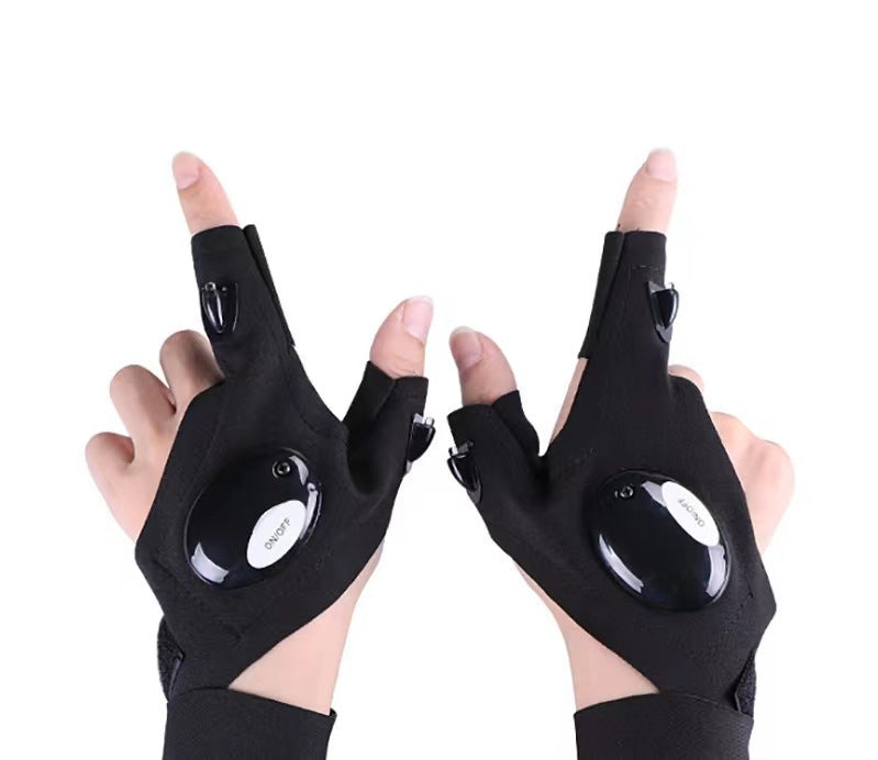 Outdoor Luminous Sports Gloves – Hands-Free Finger Light