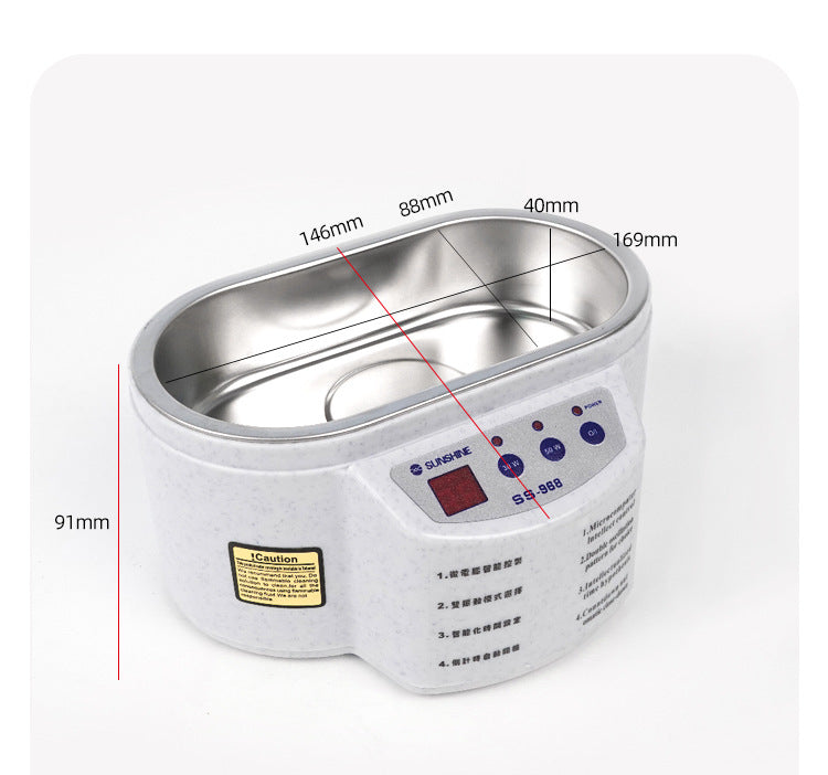 Electric Glasses Ultrasonic Cleaner – 600ml (Discounted Packaging)