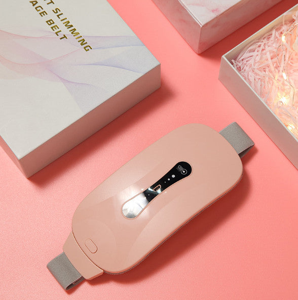 Menstrual Heating Pad – Portable USB Rechargeable with Vibration Massage (Pink)