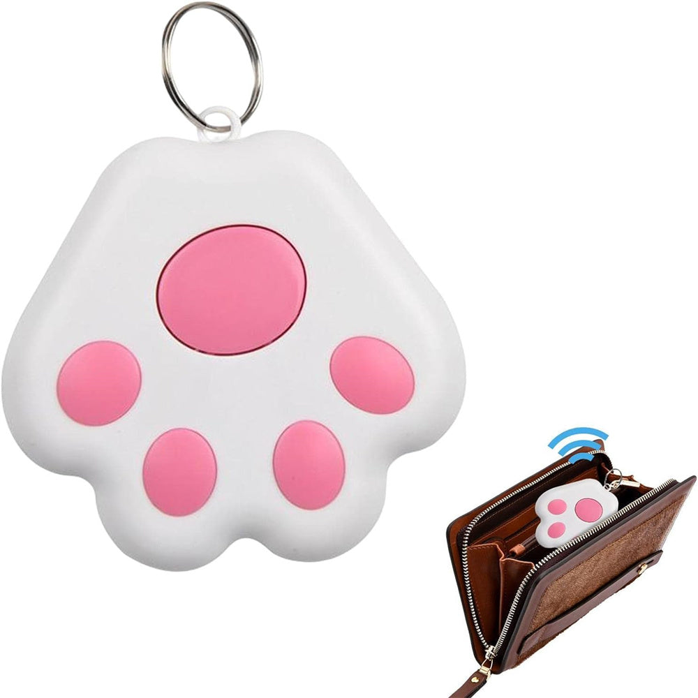 Pink Paw Mini Bluetooth Smart Tracker – Anti-Lost Alarm for Keys