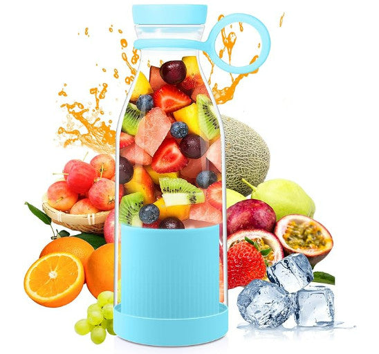 Household Portable Multi-Function Juicer Cup – Rechargeable 420ml (Sky Blue)