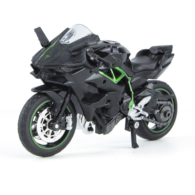 H2R Alloy Motorcycle Model Toy for Children – Pull-Back Diecast Bike