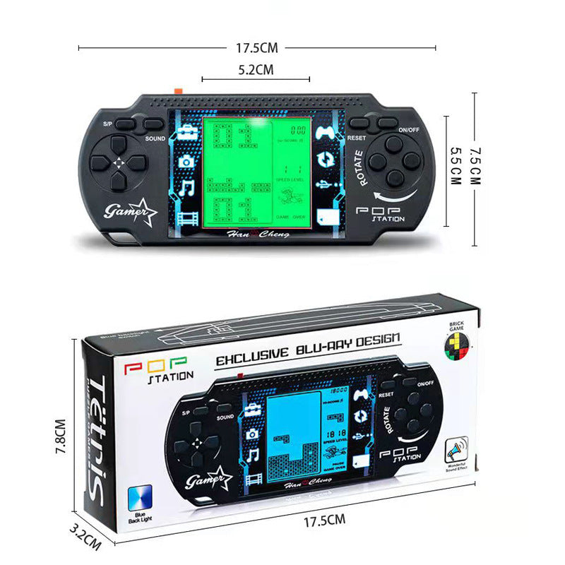 LED Large Screen Tetris Handheld Game Console – Classic Electronic Toy