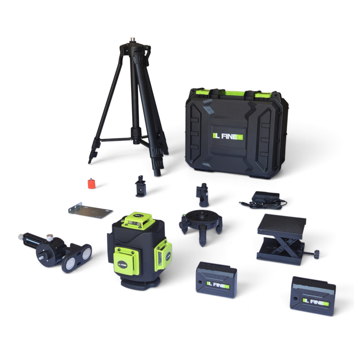 L-Fine 4D 16-Line 4x360° Green Laser Level Complete Kit