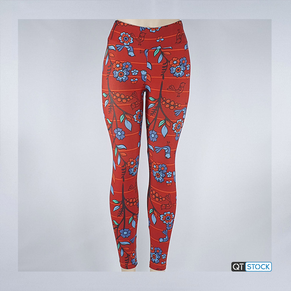 Pink Roses Leggings Women, Flowers Floral Red Printed Yoga Pants Cute –  Starcove Fashion