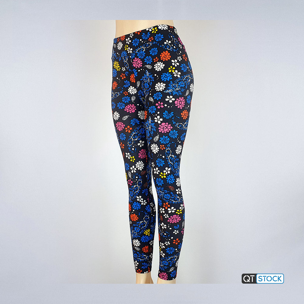 Peach Couture Women Stretch Luxury Galaxy Floral Print Leggings Space Tight  Pants 